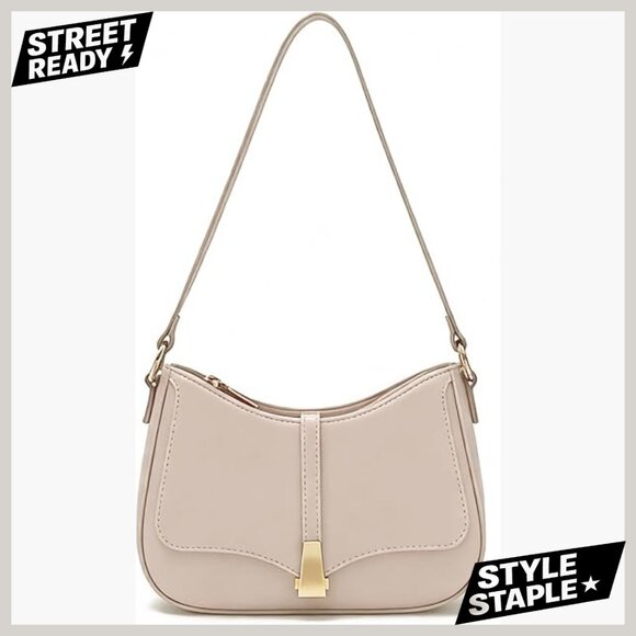 Handbags - Vegan Leather Crossbody Shoulder Bag with Chain Strap, Quilted Design